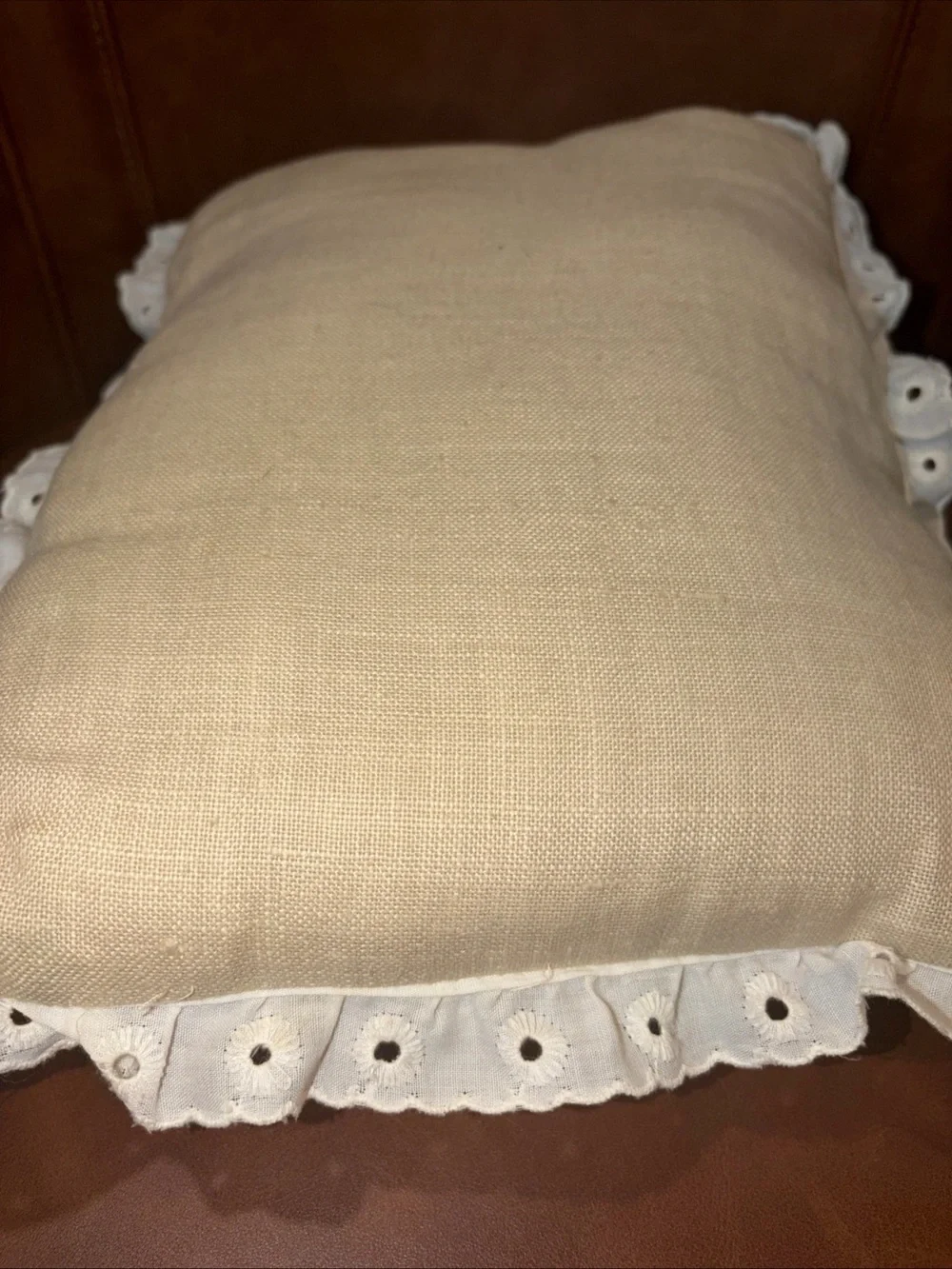 Vintage Hand Stitched Yellow Bird Floral Pillow  Handmade Throw Accent Granny
